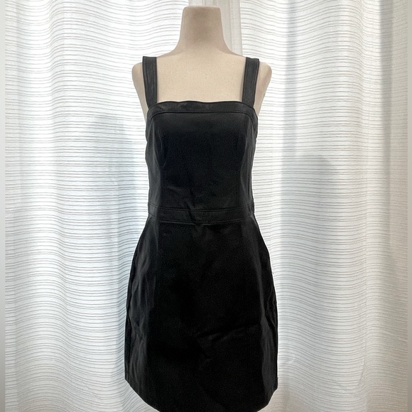 Abercrombie Faux Leather Overall Dress - Black - Small - Picture 4 of 7
